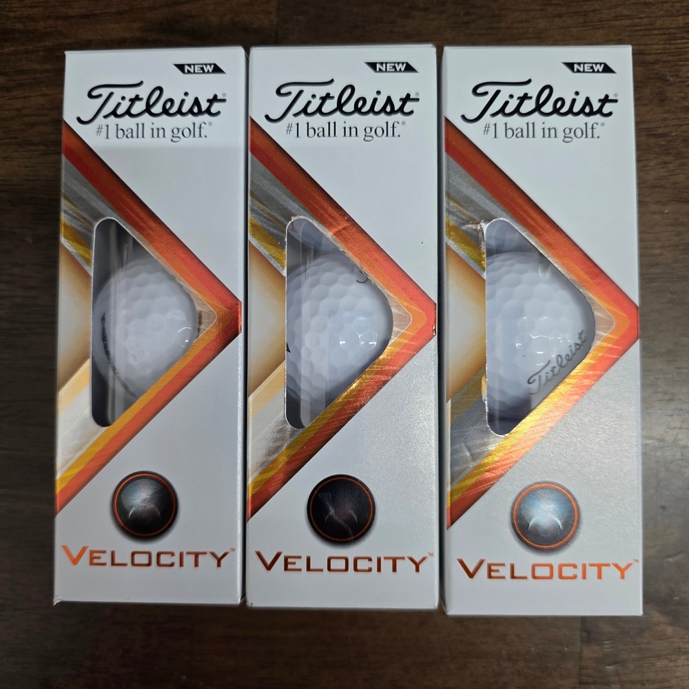 2022 Titleist Velocity Golf Balls (3 Boxes) White High Launch Long Distance